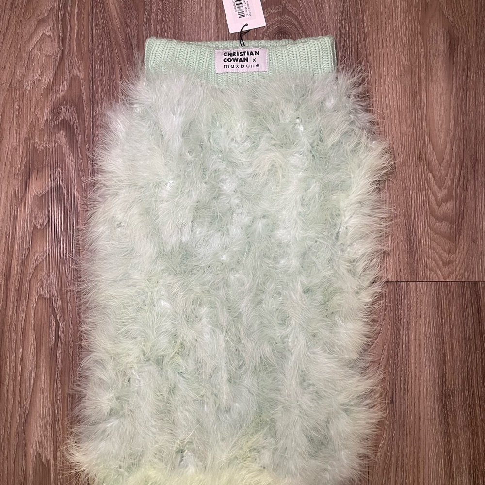 BNWT CHRISTIAN COWAN x maxbone Feather Dog Jumper in Mint - Size XL
